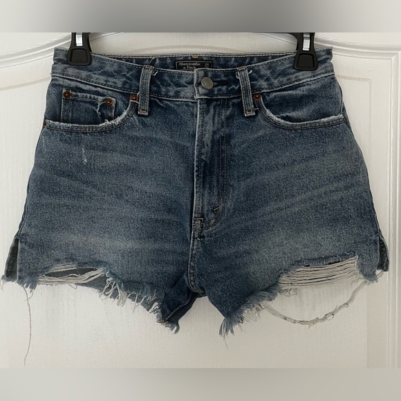 🛍️ 3 For $10🛍️ Abercrombie & Fitch Annie High Rise Shorts, Size 0 - Picture 4 of 9